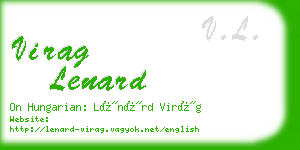 virag lenard business card